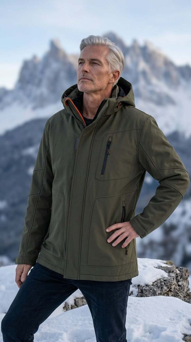 Hawke & Co Performance Hooded Softshell Jacket Green